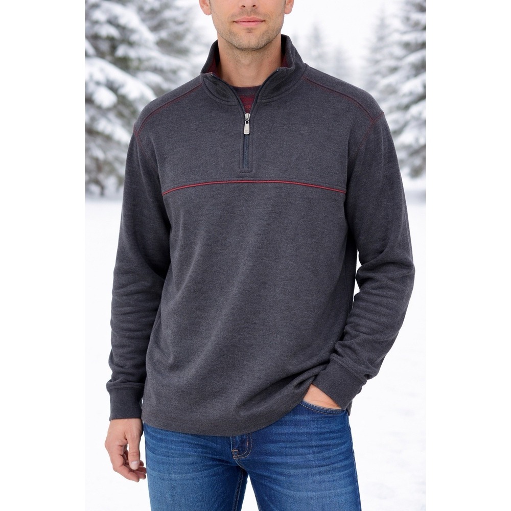 Arrow USA 1851 1/4 Zip Pullover L NWT Gray Casual Knit
